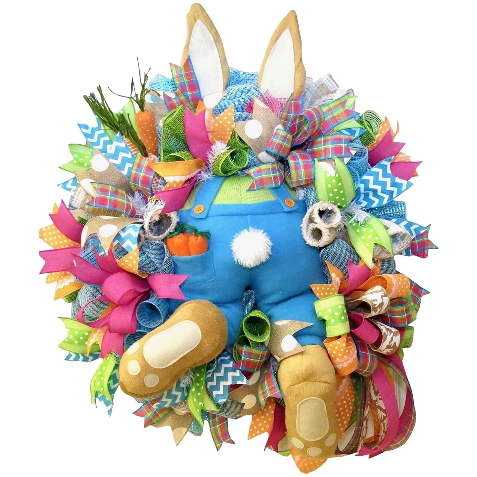 Décoration porte entrée avec queue de lapin pour habiller votre maison
