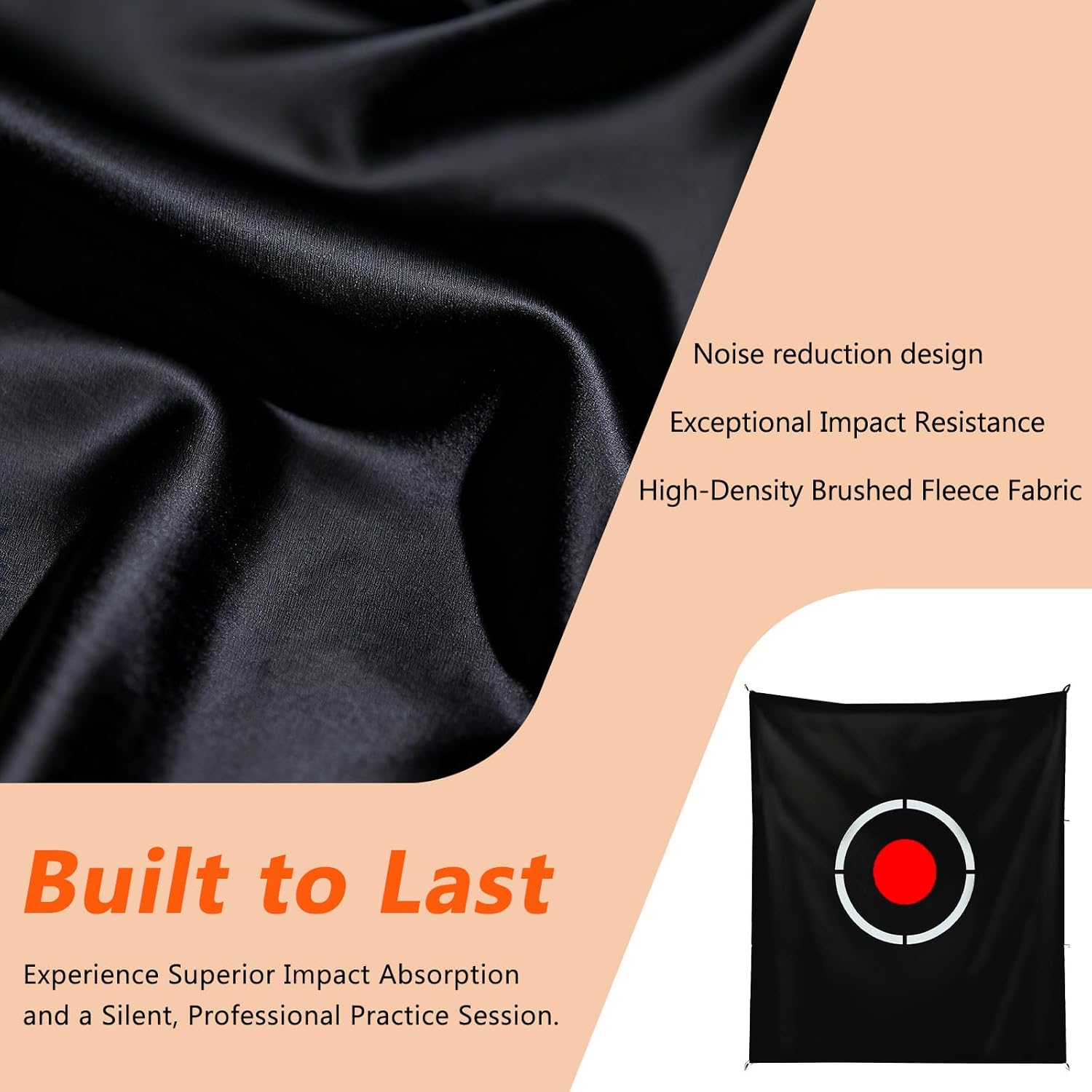 Golf Target Cloth - 5x6 FT Quick Setup Portable Practice Hitting Driving Aid Trainers Indoor Outdoor Basement Yard for Golfers Adults Players Teens Gifts