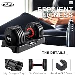 AOTOB 25/55 LBS Adjustable Dumbbell Set, Anti-Slip Fast Adjusting with Turning Handle, Adjustment for Men and Women, Weights Pair for Compact Home Gym Exercise Strength
