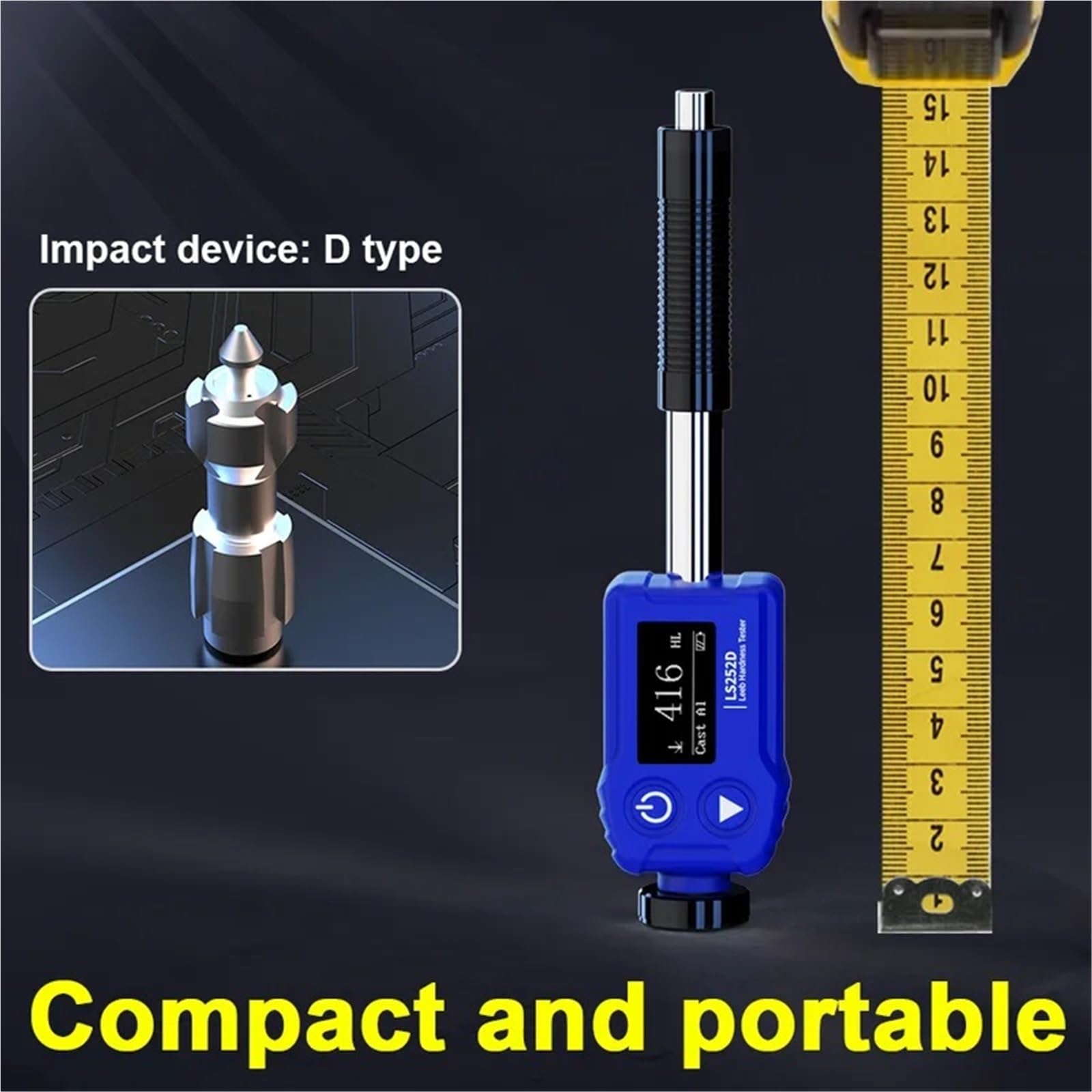 Testeur de dureté, Testeur de dureté Leeb Portable duromètre numérique testeur de dureté en métal Portable meilleur prix duromètre Leeb for l'acier