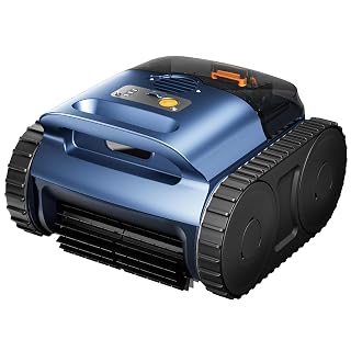 Cordless Robotic Pool Vacuum, Pool Cleaner with Track Drive & Sonar Navigation, 180W Brushless Motor, Wall & Waterline Climbing, 150-Min Runtime, for Inground & Above-Ground Pools up to 2150 Sq. Ft. - Amazon product rated Grade B