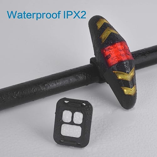 Miniatura 4 de OTYTY Luz trasera de bicicleta con intermitentes, recargable por USB, ultra brillante, luces traseras de freno de bicicleta, control remoto