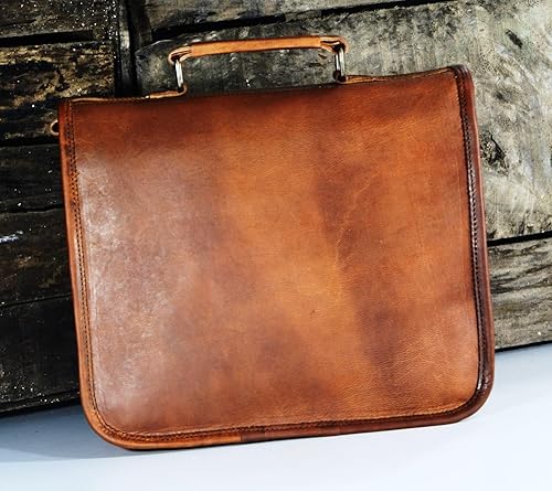 Miniatura 4 de URBAN DEZIRE Maletín pequeño de cuero genuino para hombre, bolso de mensajero para iPad Tab Tablet 11 compatible con producto de Apple