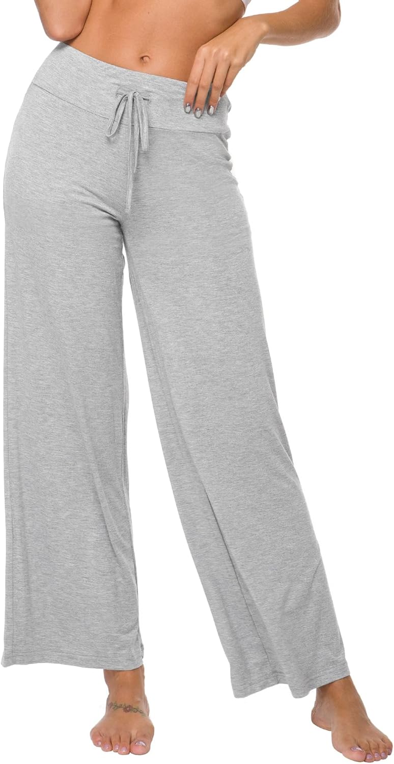 WiWi Pajama Pants for Women Comfy Soft Comfortable Pajamas Womens Lounge Sleep Pj Bottoms Viscose from Bamboo S-XXL