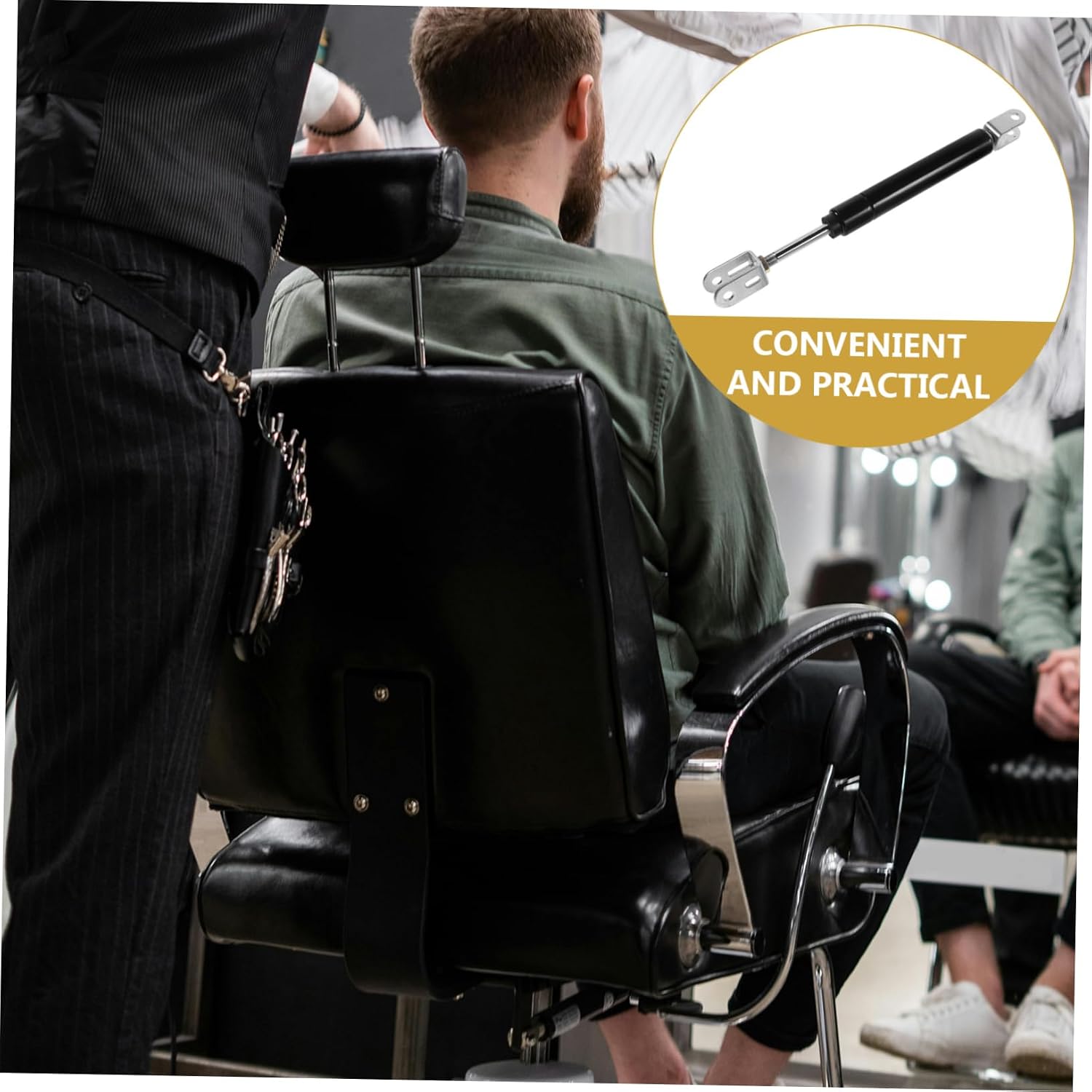 Sturdy Salon Chair Pump Rod Gas Spring Replacement for Barber and Hair Stylist Chairs Accessory for Enhanced Comfort and Functionality