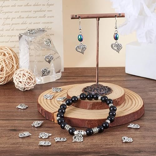 Miniatura 2 de 100 colgantes flotantes de metal tibetano de plata antigua para manualidades y fabricación de joyas