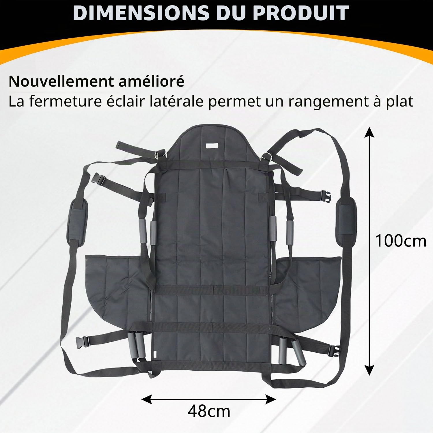 Sangle de transfert pour patients, aide de transfert pour lit fauteuil roulant, aide à levage pour personnes âgées, sangle d'épaule pour tout le corps, aide au transfert de mouvement, aide au maintien