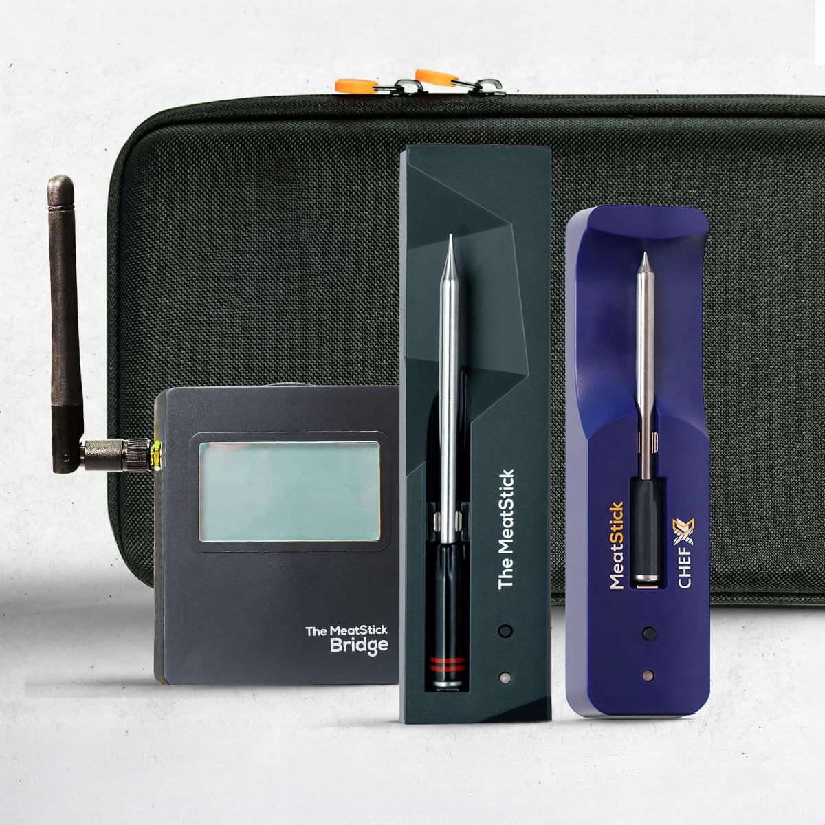 MeatStick Wireless Meat Thermometer Starter WiFi Bundle | MeatStick & Chef X Sets, Dual Probe Smart Cooking System for Grill, Smoker & Oven