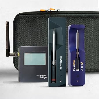 MeatStick Starter Wireless Meat Thermometer Bundle, WiFi Bridge, 2 Probes