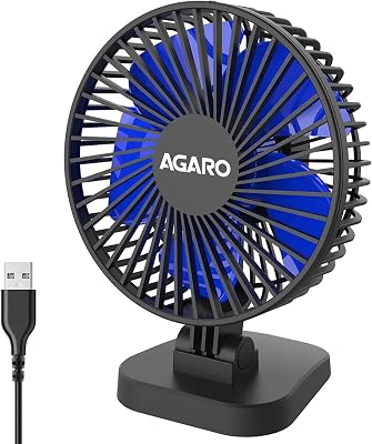 Breeze USB Desktop Fan, 4 Inch Quiet Desktop Fan, USB Plug in, 3 Speeds,Powerful Airflow, 40°Tilting, Ultra Quiet, Personal Mini Fan for Home Office Bedroom,Study, Black