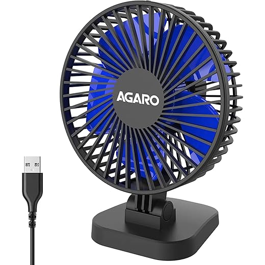 AGARO Breeze USB Desktop Fan 4 Inch Quiet Desktop Fan USB Pl