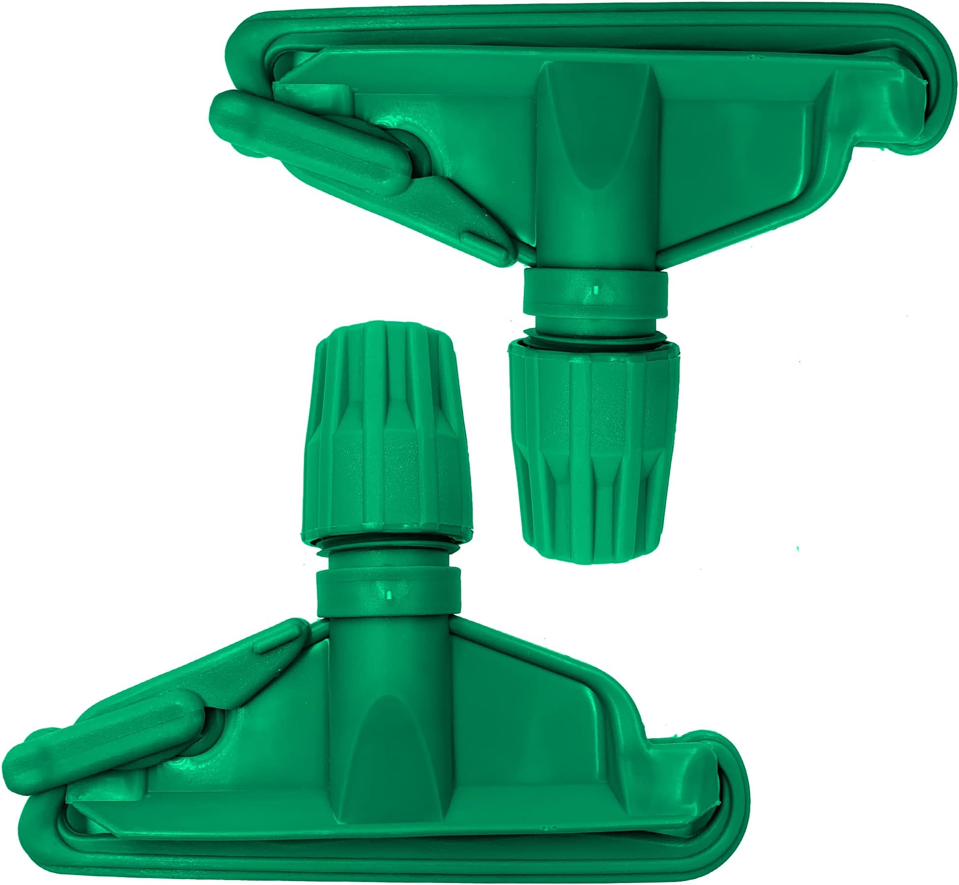 Kentucky Mop Head Clip Colour Coded, Pack of 2 Plastic Kentucky Mop Clip for Secured Attachment Between Mop Heads Replacement and Kentucky Mop Handle (Green)