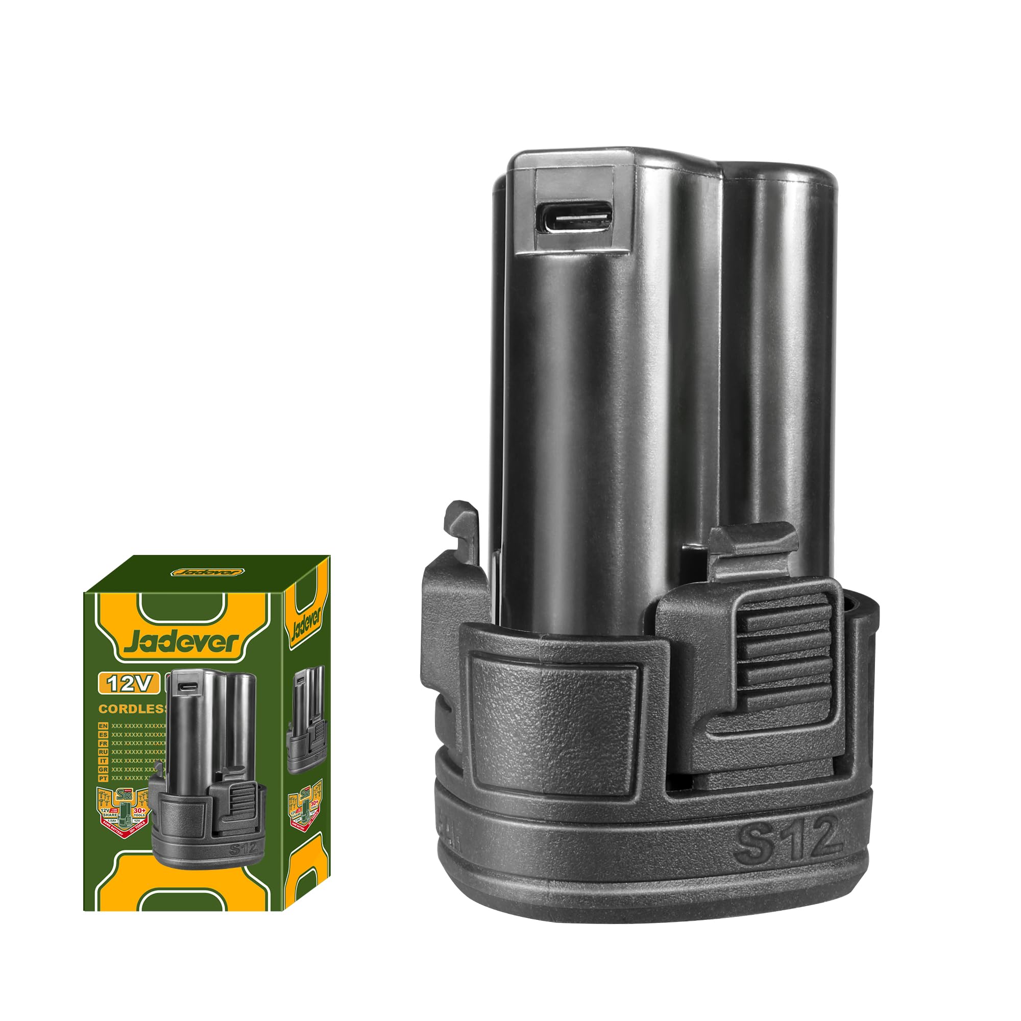 JADEVER 12V 1.5Ah Lithium-Ion Pattery Pack, Fits All S12 Multiple Tools JDLBS5150-image-48