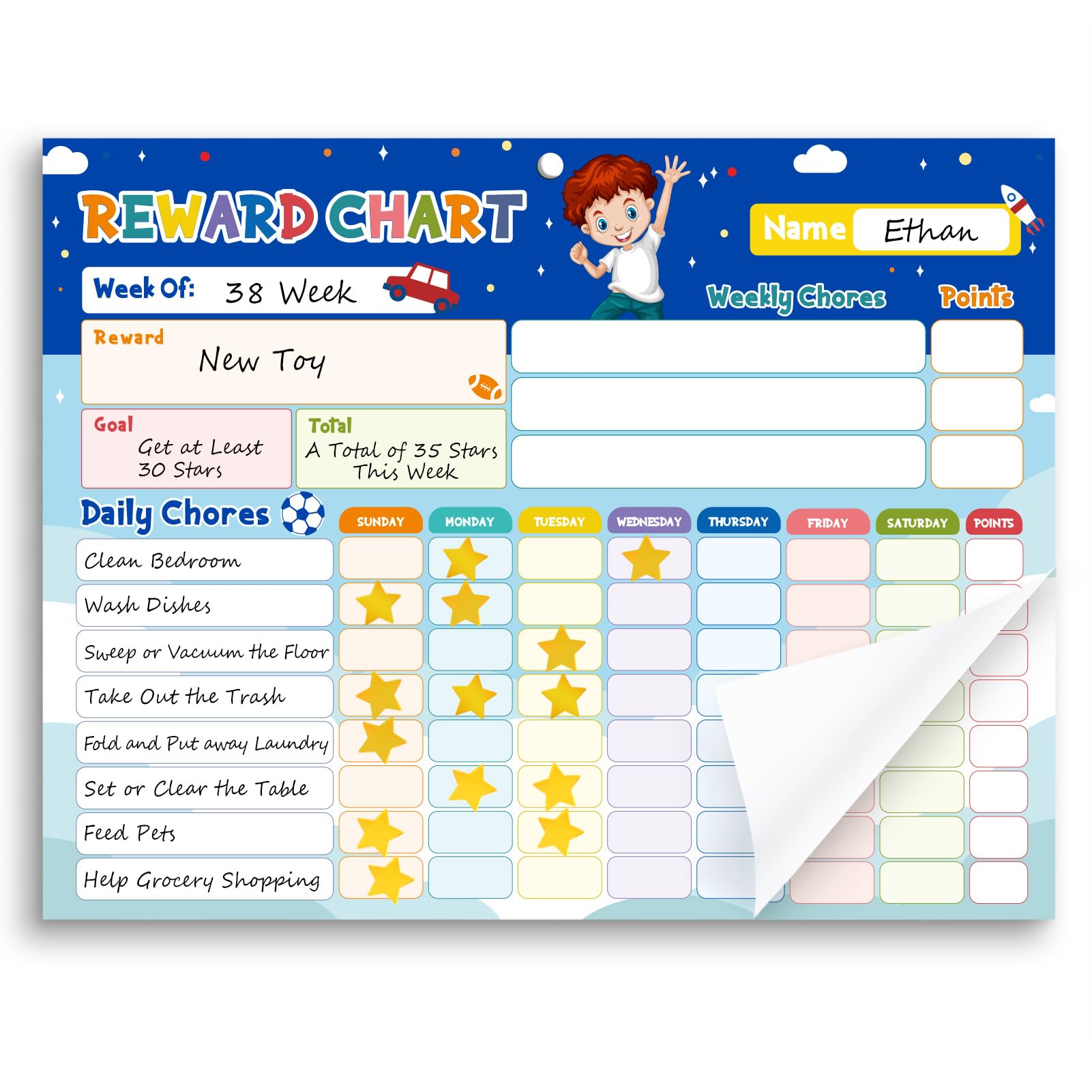 Snapklik.com : Zuozee Chore Chart For Kids, Behavior Chart For Kids At Home
