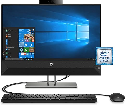 Treasure HP 4NN56AA#ABA Pavilion 24-Inch All-in-One Computer, Intel Core i5-9400T, 12 GB RAM, 512 GB Solid State Drive, Windows 10 (24-Xa0032, Black)