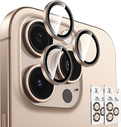 Miniatura 9 de PandaShield Paquete de 2 protectores de lente de cámara antirreflejos para iPhone 17/16/15 Pro y Pro Max, fácil instalación, arañazos, dureza 9H