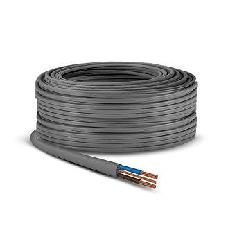 PRIMES DIY 4MM Twin And Earth Cable 6242Y BASEC Approved Electrical Mains Socket Ring Wire, 4 Meters