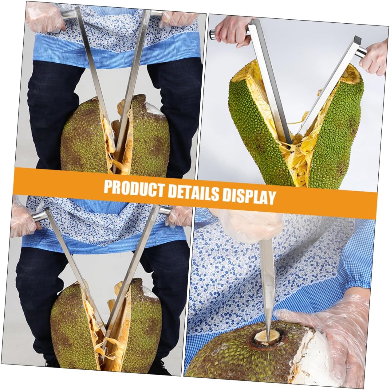 SHOWERORO Ergonomic Jackfruit Opener Metal Jackfruit Corer Quick Removal Stainless Steel Kitchen Gadget