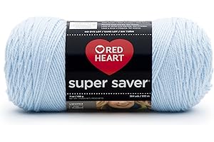 RED HEART Light Blue Super Saver Yarn, 5 Oz (1 Pack)