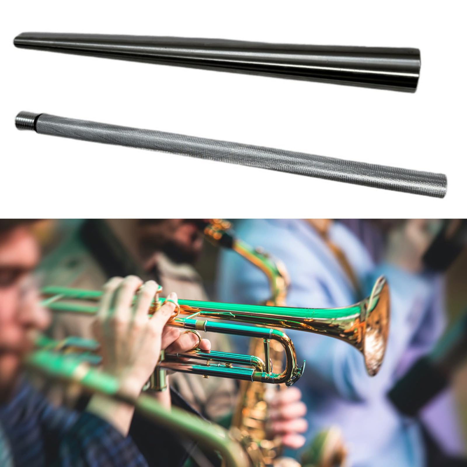 Mandril profesional de reparación de trompeta, herramienta de mantenimiento de instrumentos de latón, adecuada para ajustes precisos y limpieza, varilla de limpieza interna de trompeta