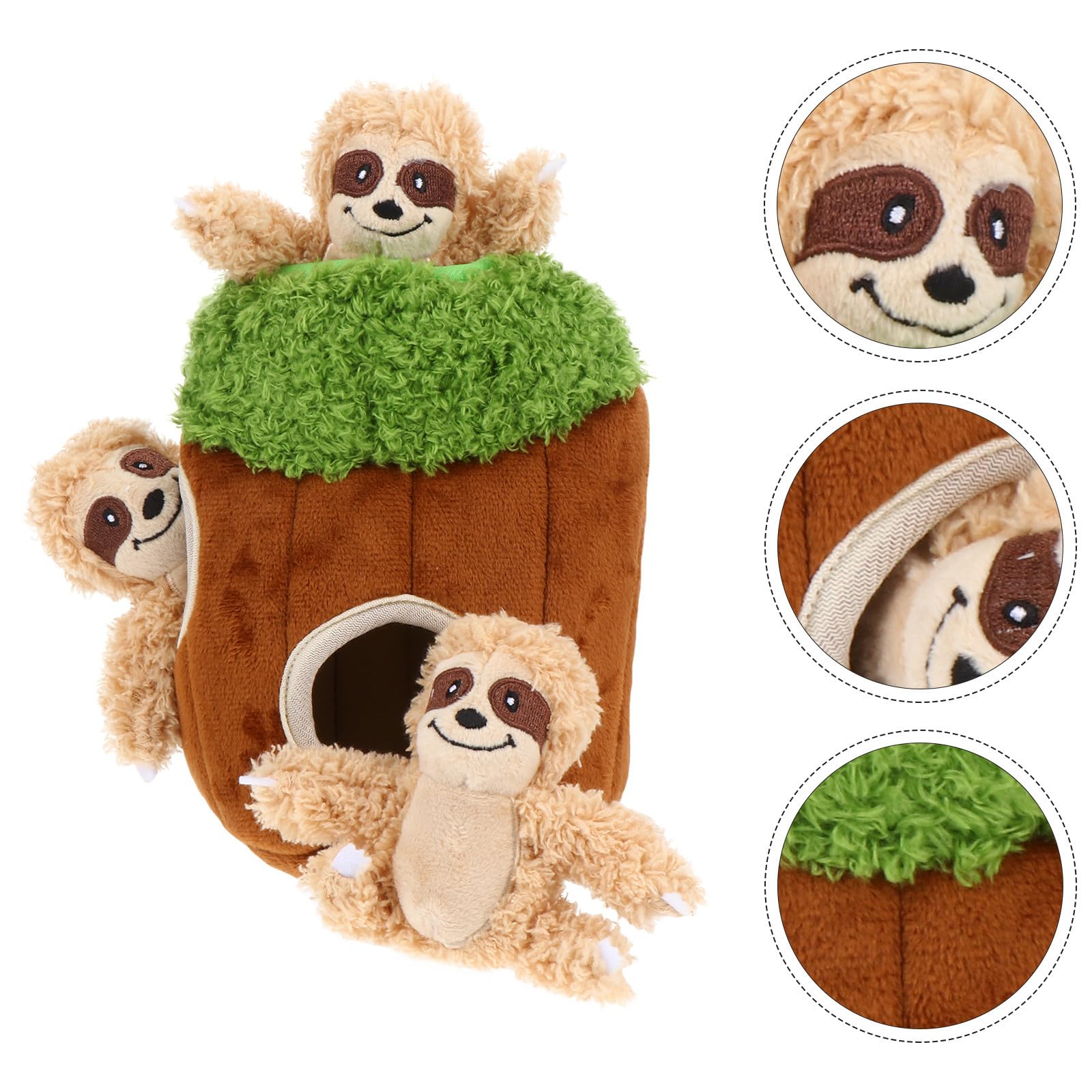 Giocattoli per Cani in Peluche 4 Pezzi Suono a Scricchiolio, Giochi da Masticare a Forma di Animali per Attività di Nascondino e Compagnia per Animali Domestici
