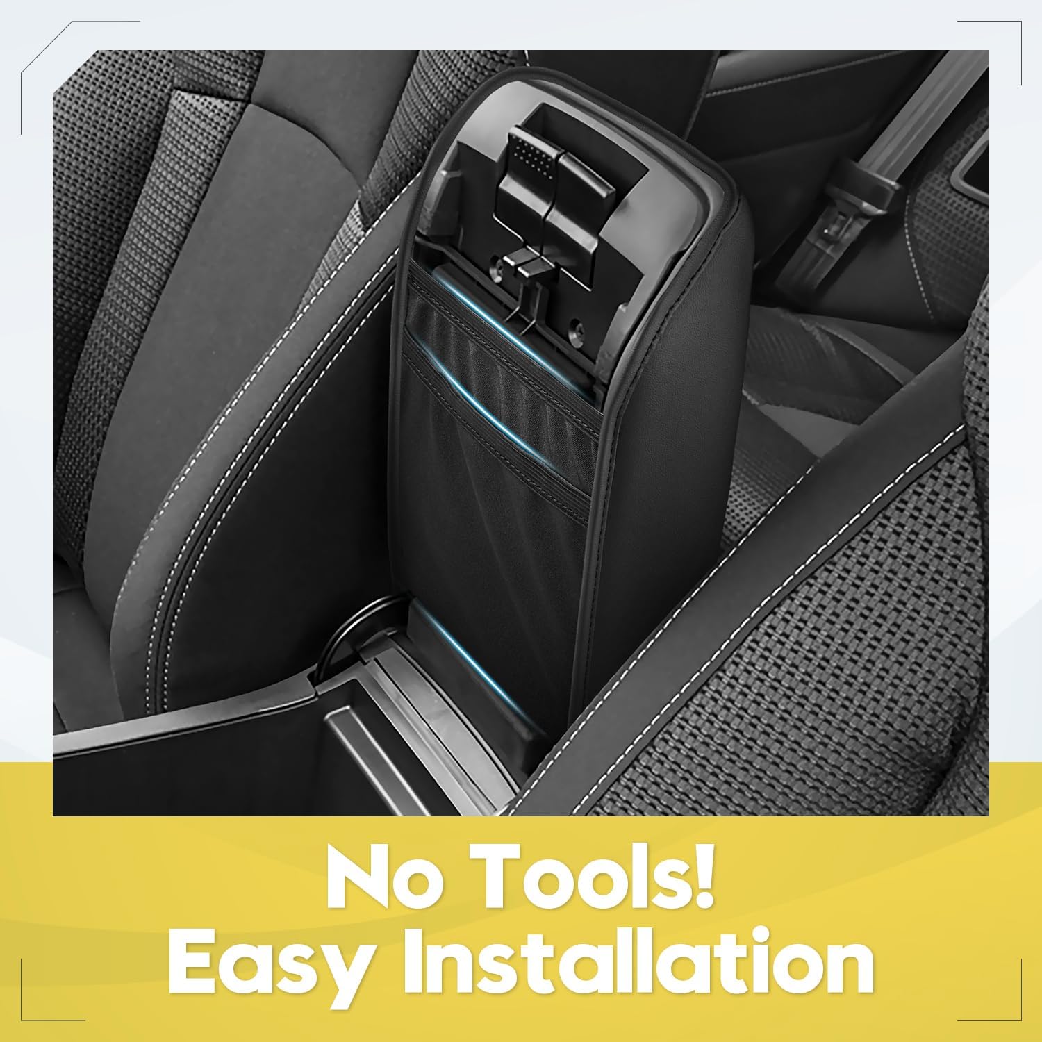 FIILINES Center Console Cover Fit for Subaru Outback 2020-2025 2026, with Hidden Pockets Armrest Cover Pad Cushion Protector for Outback Accessories Armrest Cover Anti-Scratch