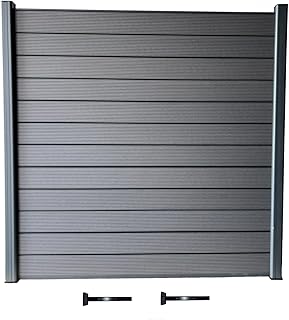 Complete Kit of 6' x 6' Composite Fencing (Single Count, Castle Gray W/Bottom Square)
