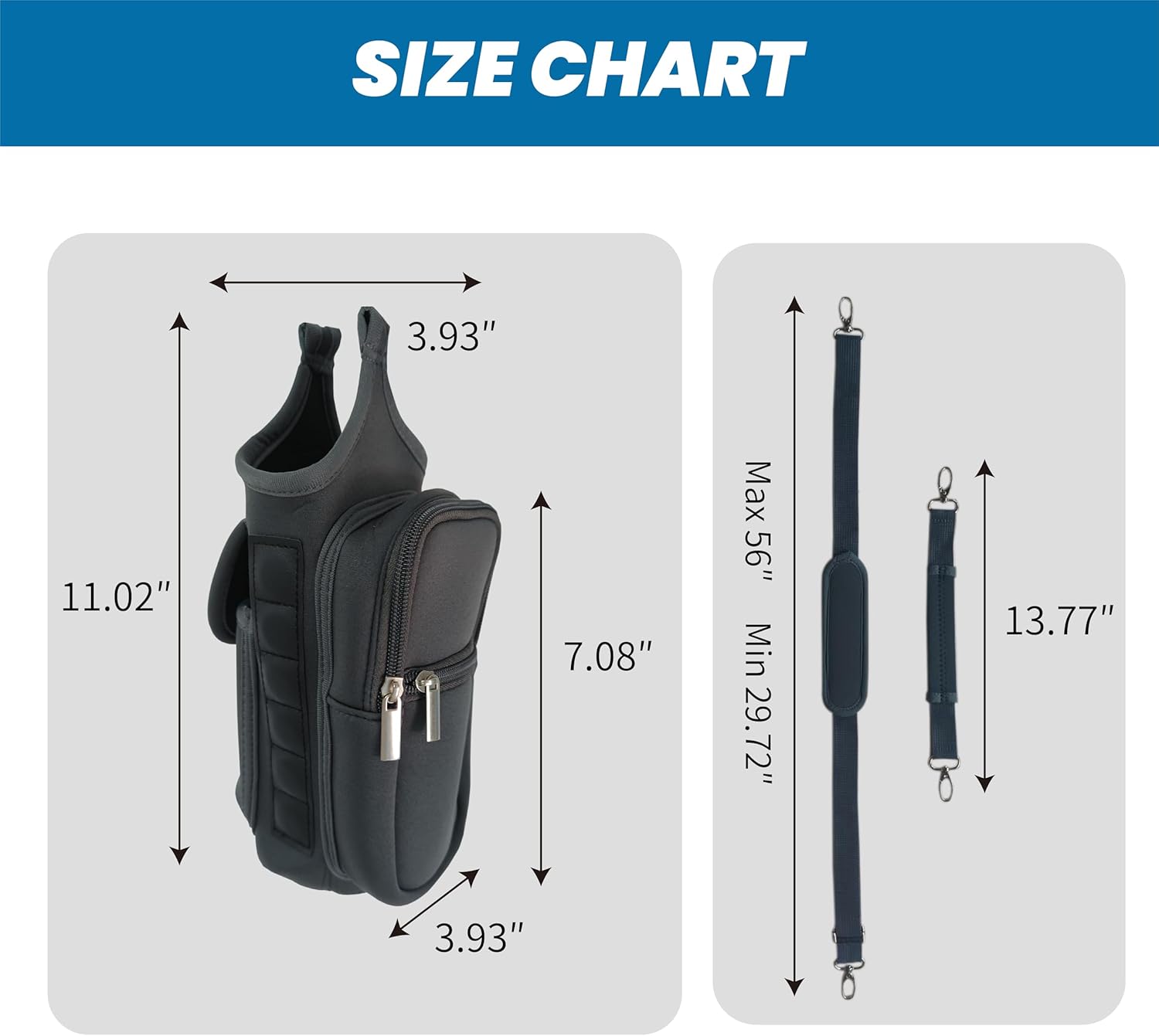 Magnetic Gym Bag Water Bottle Carrier with 6 Powerful Built-in Magnets - Phone Pockets & Shoulder Strap Organizer for Gym, Travel, Work, Outdoor - Image 6