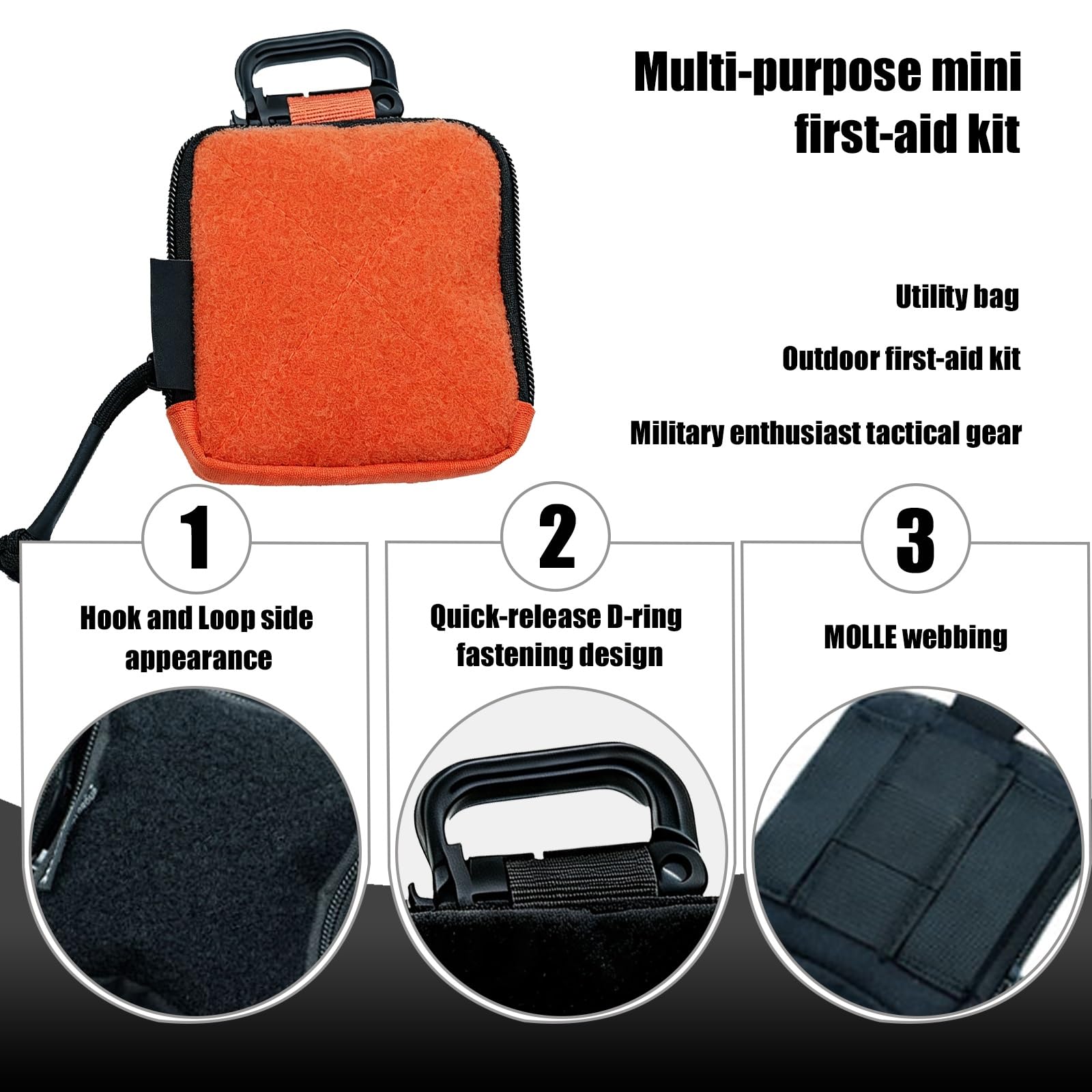 Mini Trousse de Premiers Secours Tactique, Pochette IFAK Pliable