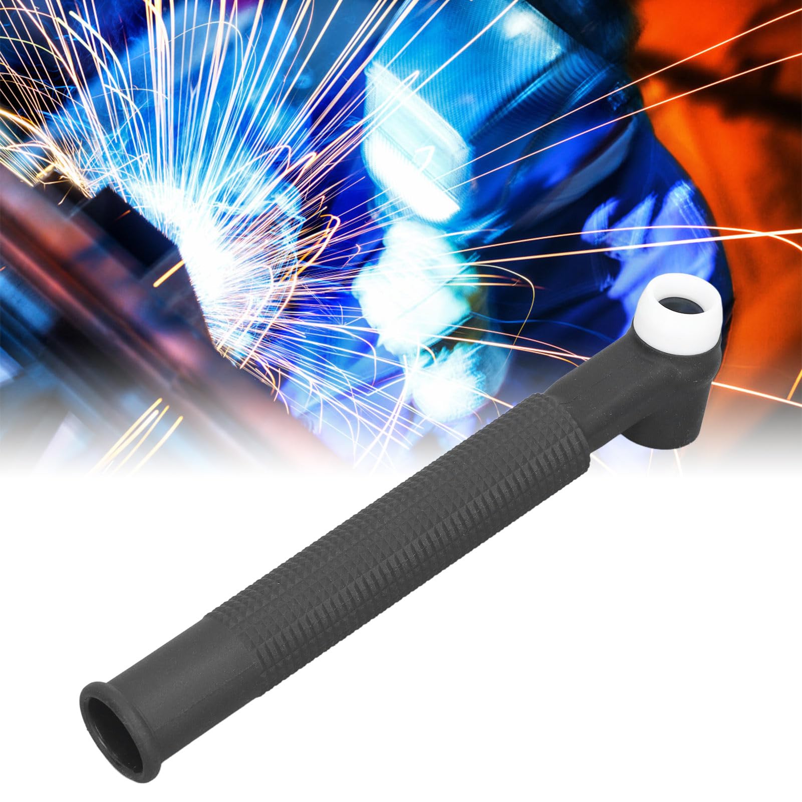 PolyGen Bendable Tig Welding Tip and Torch Head Assembly, Air and Water Cooled, Fits 6mm Gas and Water Lines, Flexible Welding Machine Accessory for Pipe Fabrication