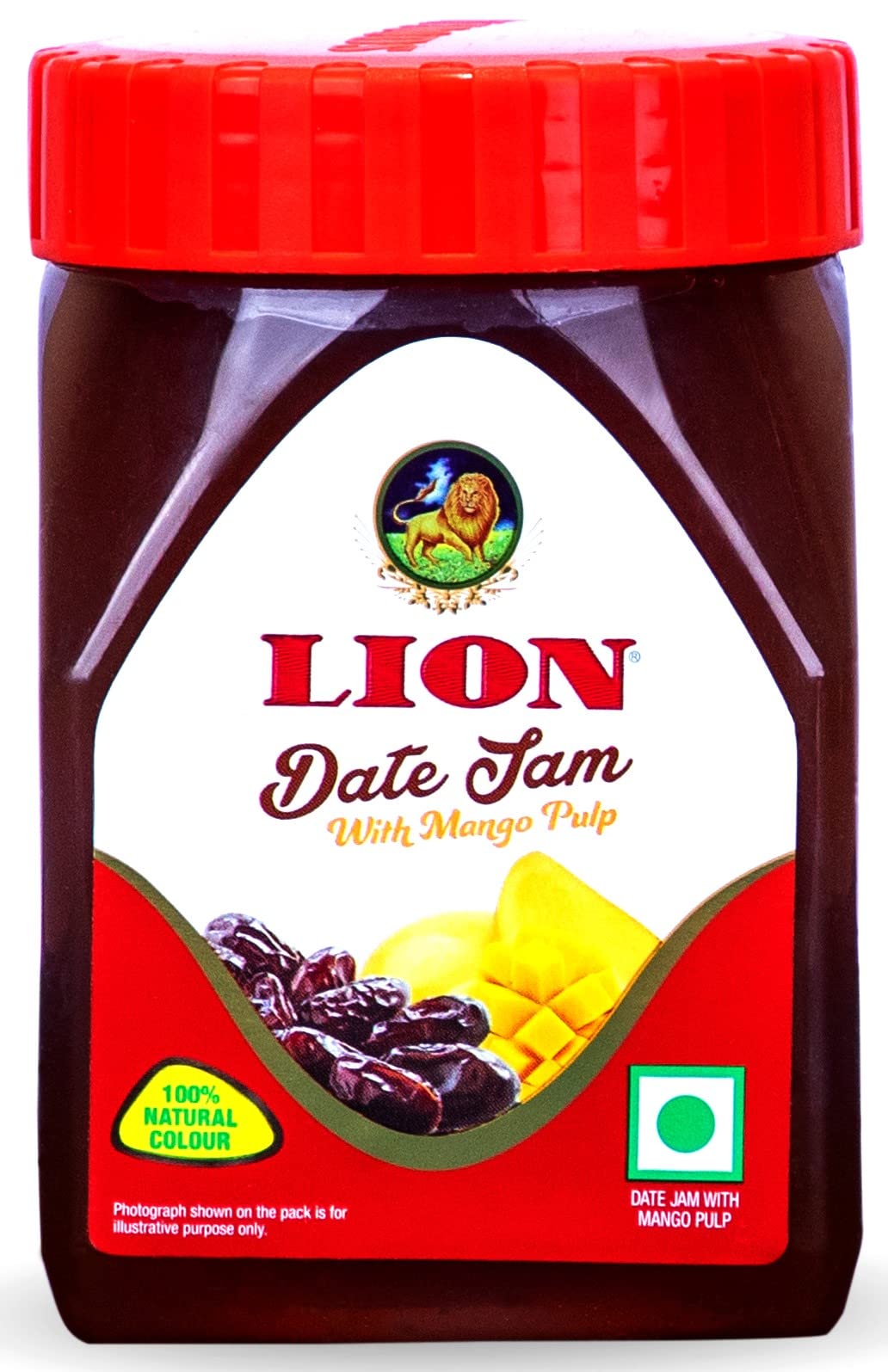 Lion Dates Jam with Mango Pulp 1 kg - Dates & Mango jam 1kg - No Artificial Colors & Preservatives - Healthy