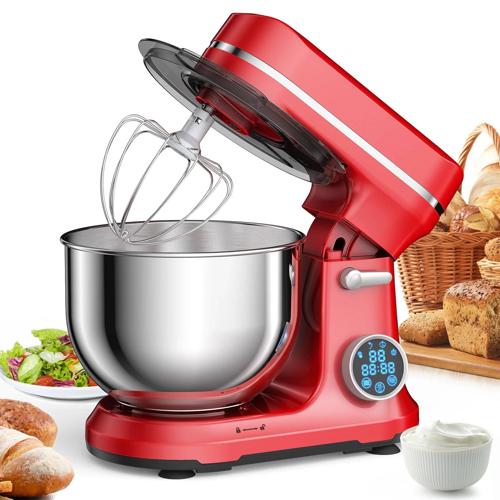 ‚Powerful 1200W 11-Speed Stand Mixer with Digital OLED Screen ‚¨ Effortless Baking & Mixing for Delicious Results-image-14