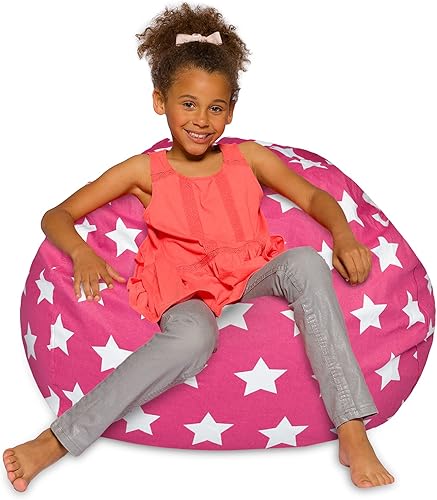 Miniatura 241 de Posh Creations - Sillón puff para niños, adolescentes y adultos, incluye funda extraíble y lavable a máquina, grande de 38 pulgadas, piel de conejo