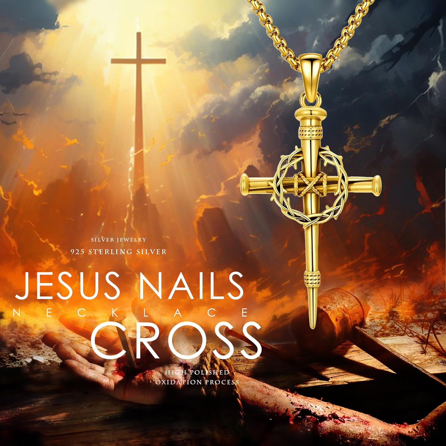 Christian Necklace 925 Sterling Silver Religious Faith Pendant Necklace Christian Jewelry Gift for Men And Women - Image 6