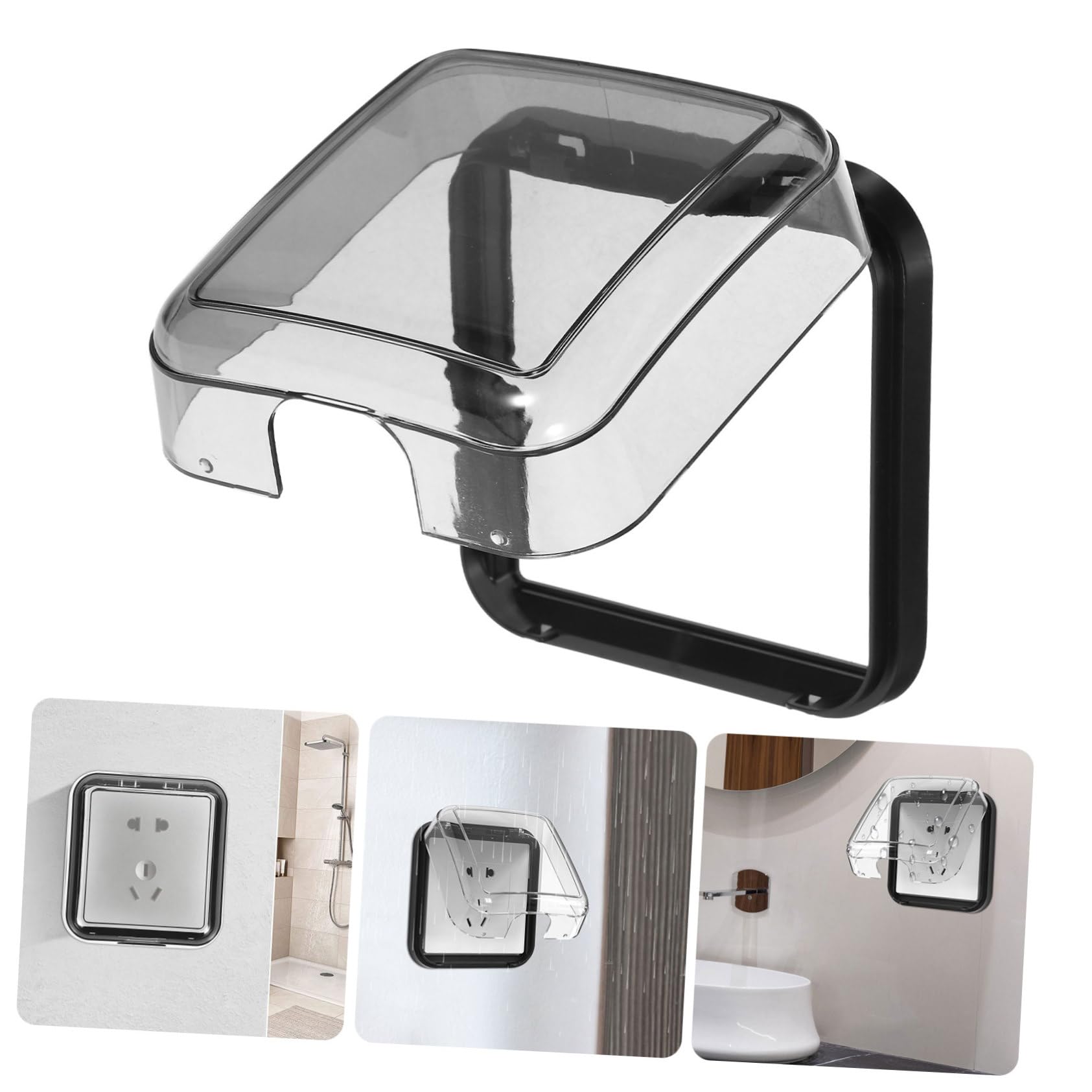 HOMSFOU 6pezzi Copriprese Autoaderente Per Protezione Elettrica Di Coperture Per Prese Da Muro Antispruzzo e Antipolvere Per Cucina e Bagno