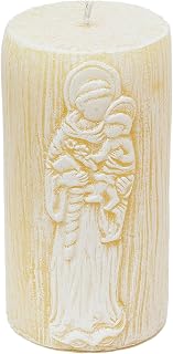 Kanica San Antonio Candle Protects The Family Union, Decorative, Religious Candles with White & Golden Design - Perfect for Baptism, Wedding, Gifting & More - Traditional Christian Candles