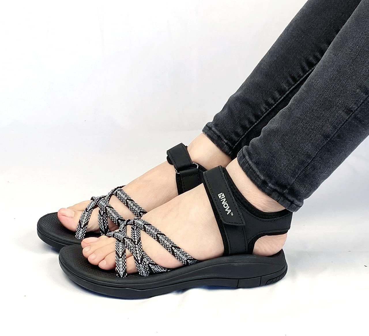 Nova Utopia Women's Sport Sandals Beach Sandals 8.5 M Black