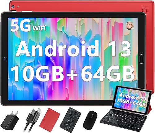 Miniatura 1 de 2024 Tablet de 10 pulgadas, 10 GB de RAM+64 GB de ROM (TF 1 TB), Android 13, WiFi 5G2.4G+Bluetooth 5.0Google GMSWidgetfunción de pantalla
