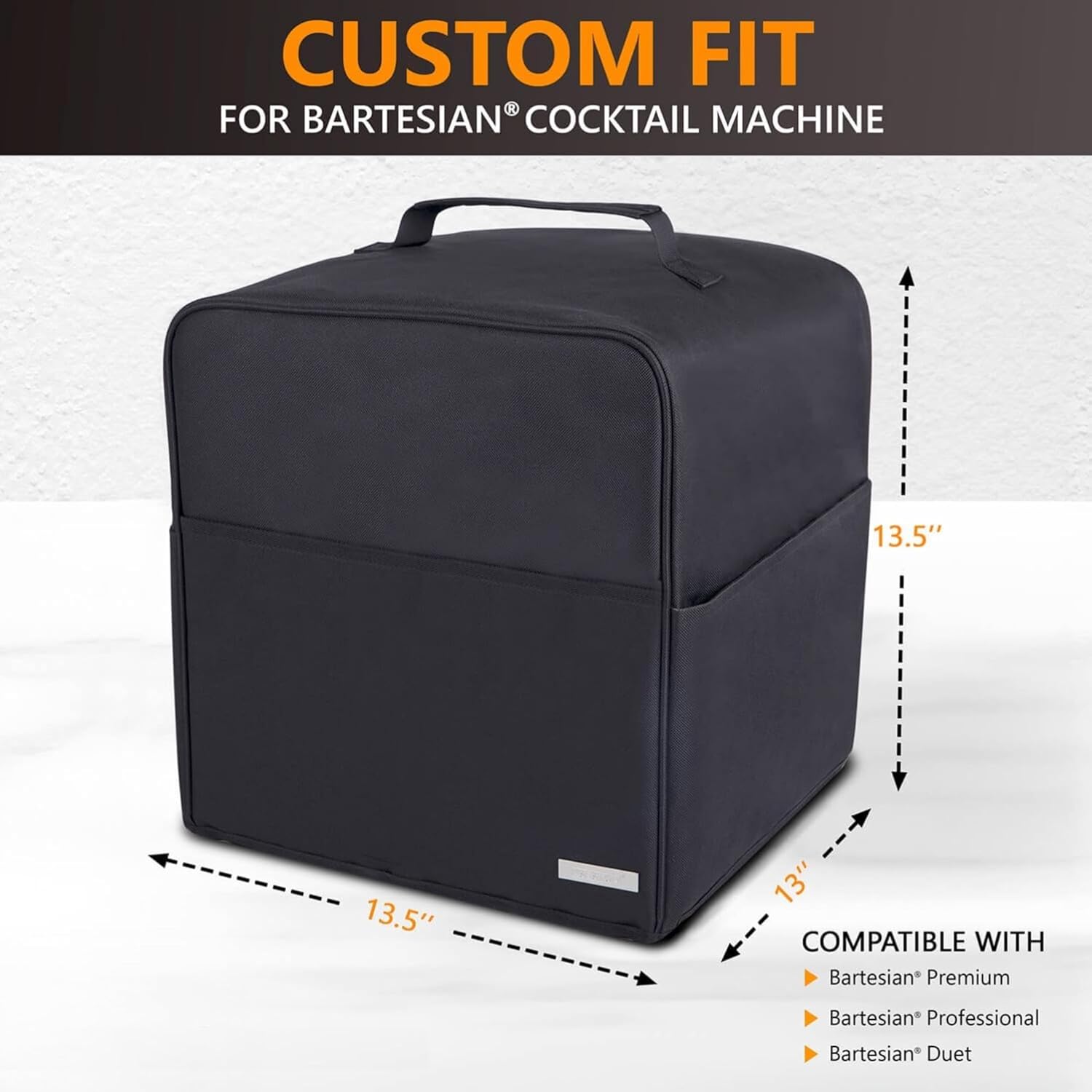 Bartesian Dust Cover - Bartesian Cover for Cocktail Machine - Compatible with Premium, Professional, Duet - Black