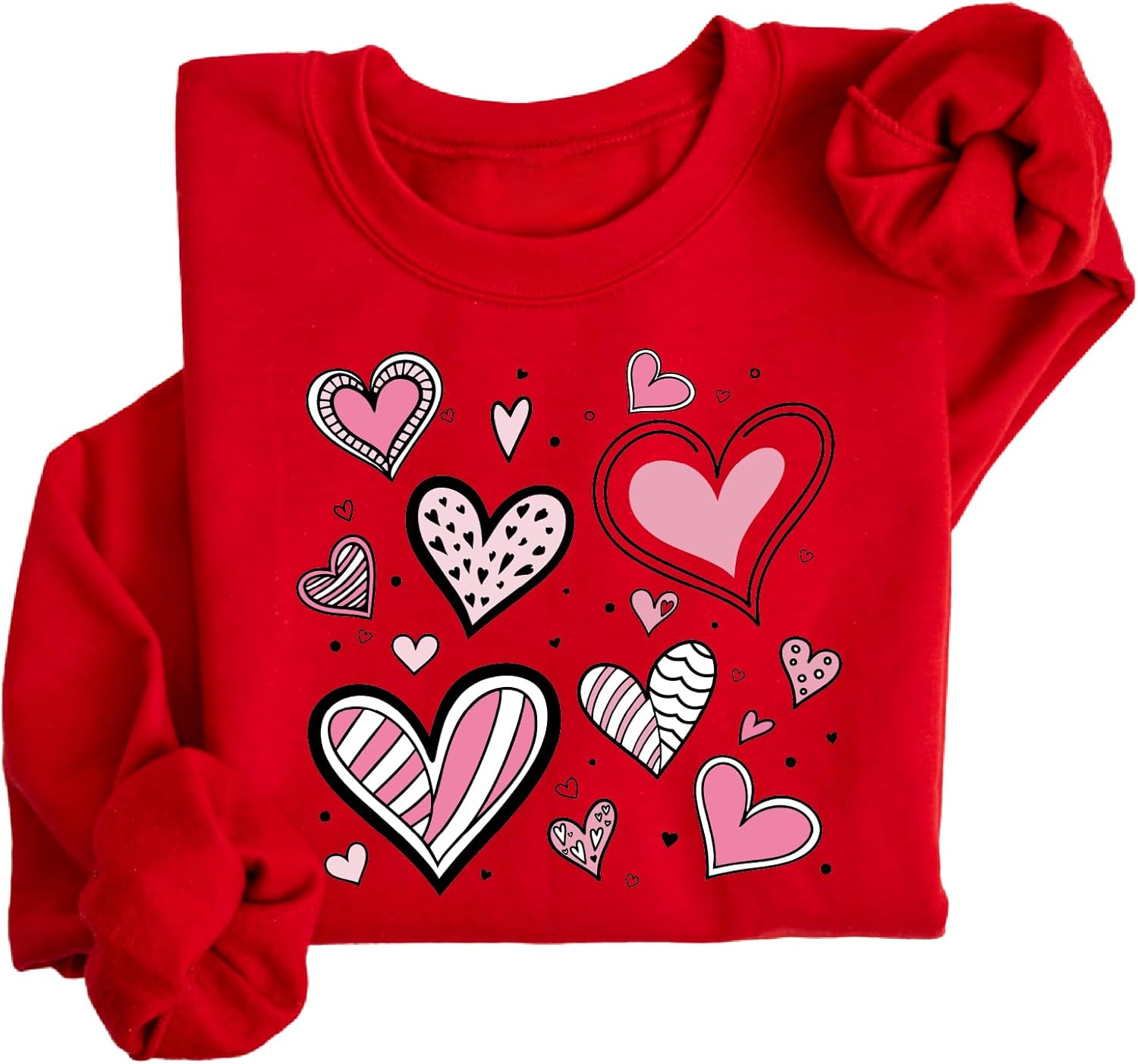 Valentines Heart Sweatshirt, Womens XOXO Gift, Valentine Graphic Sweater - Image 5