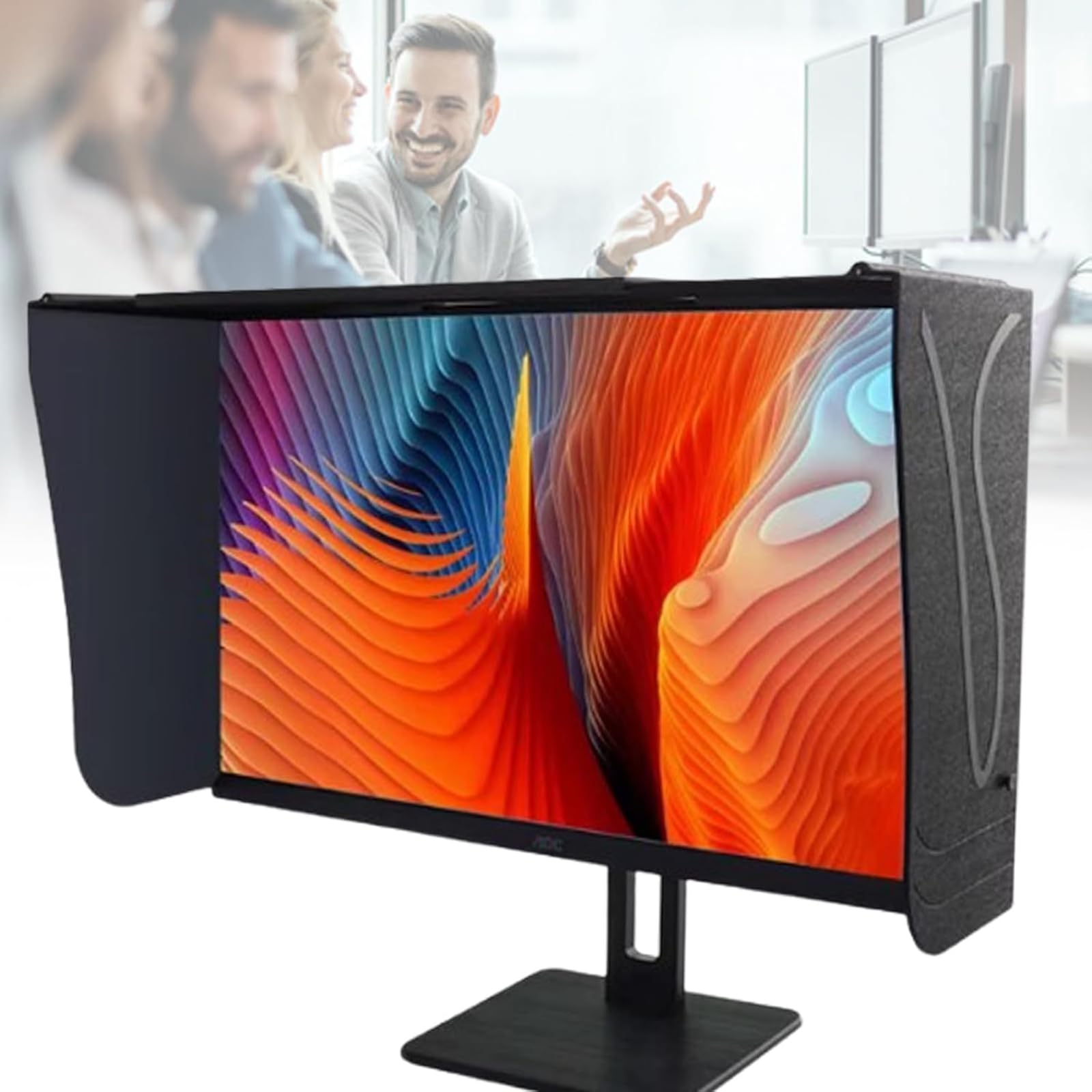 Parasol para monitor de computadora de escritorio con sombreado de 3 lados ajustable