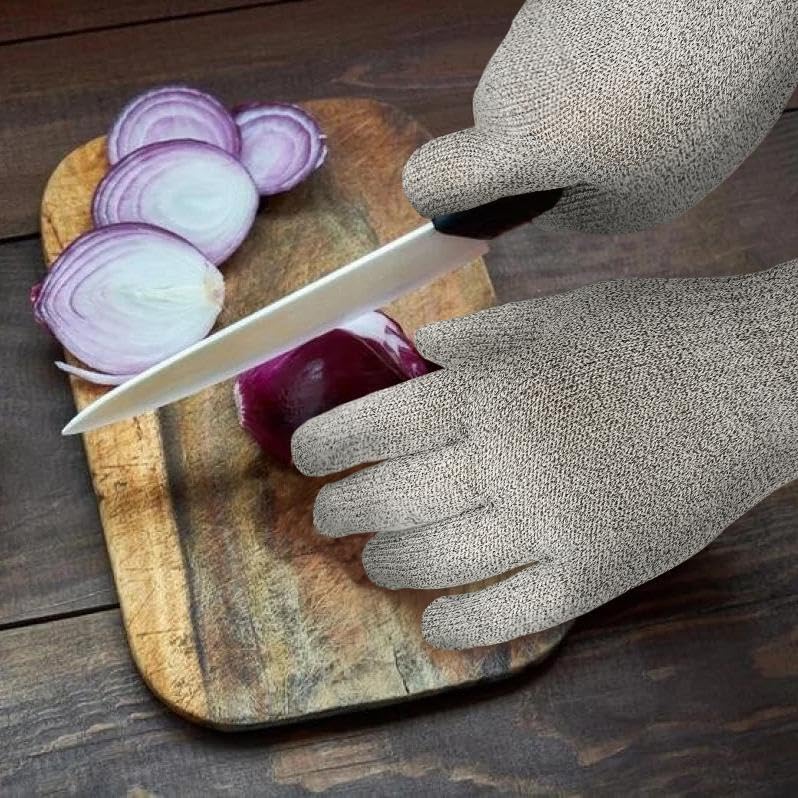 Schwer SlicePro ANSI A9 Cut Resistant Gloves, Food Grade Reliable Cutting Glove, Mandoline Gloves for Kitchen Meat Cutting, Oyster Shucking, Fish Fillet Processing, Non-PFAS, PR1501-G, XL - Image 6