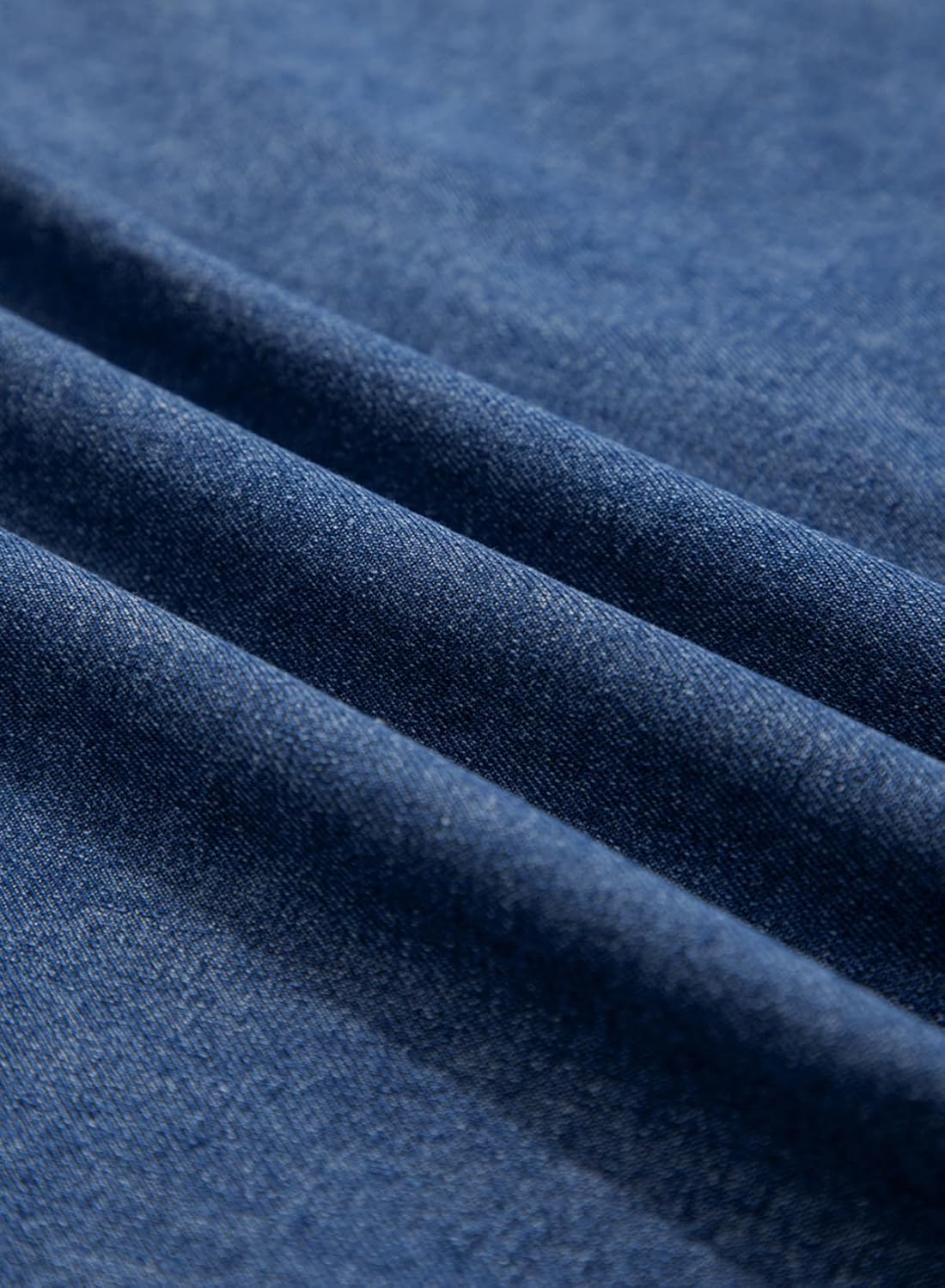 Sidefeel Women Denim Shirts Oversized Long Sleeve Button Down Blouse V Neck Casual Top Shackets - Image 9