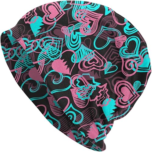 LAIPUTER Gorro de punto de quimioterapia cerrado estándar holgado holgado con calavera para mujeres y hombres