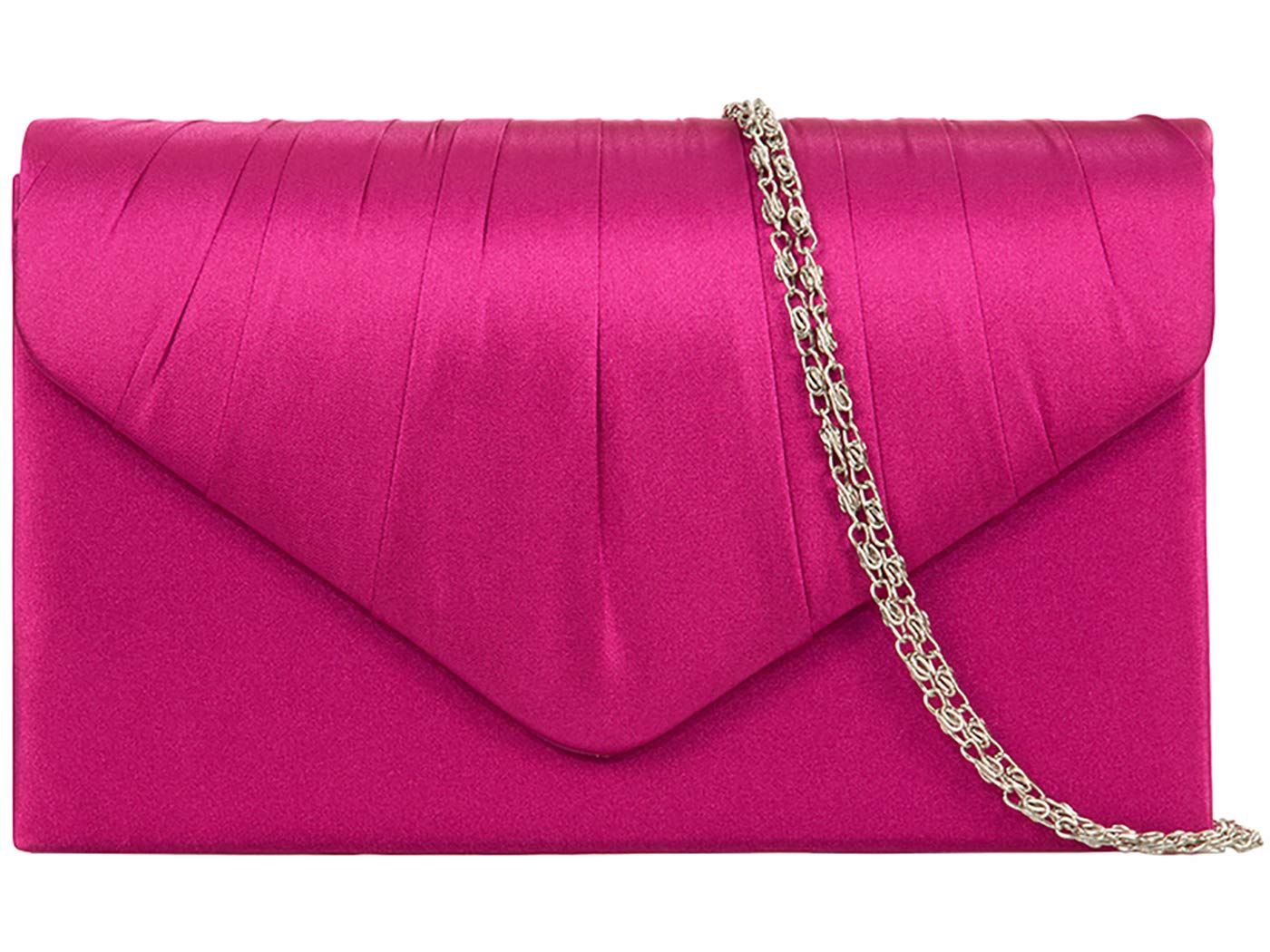 Craze LondonWomen's Bridal Satin Clutch Bags Party Wedding Evening Handbag