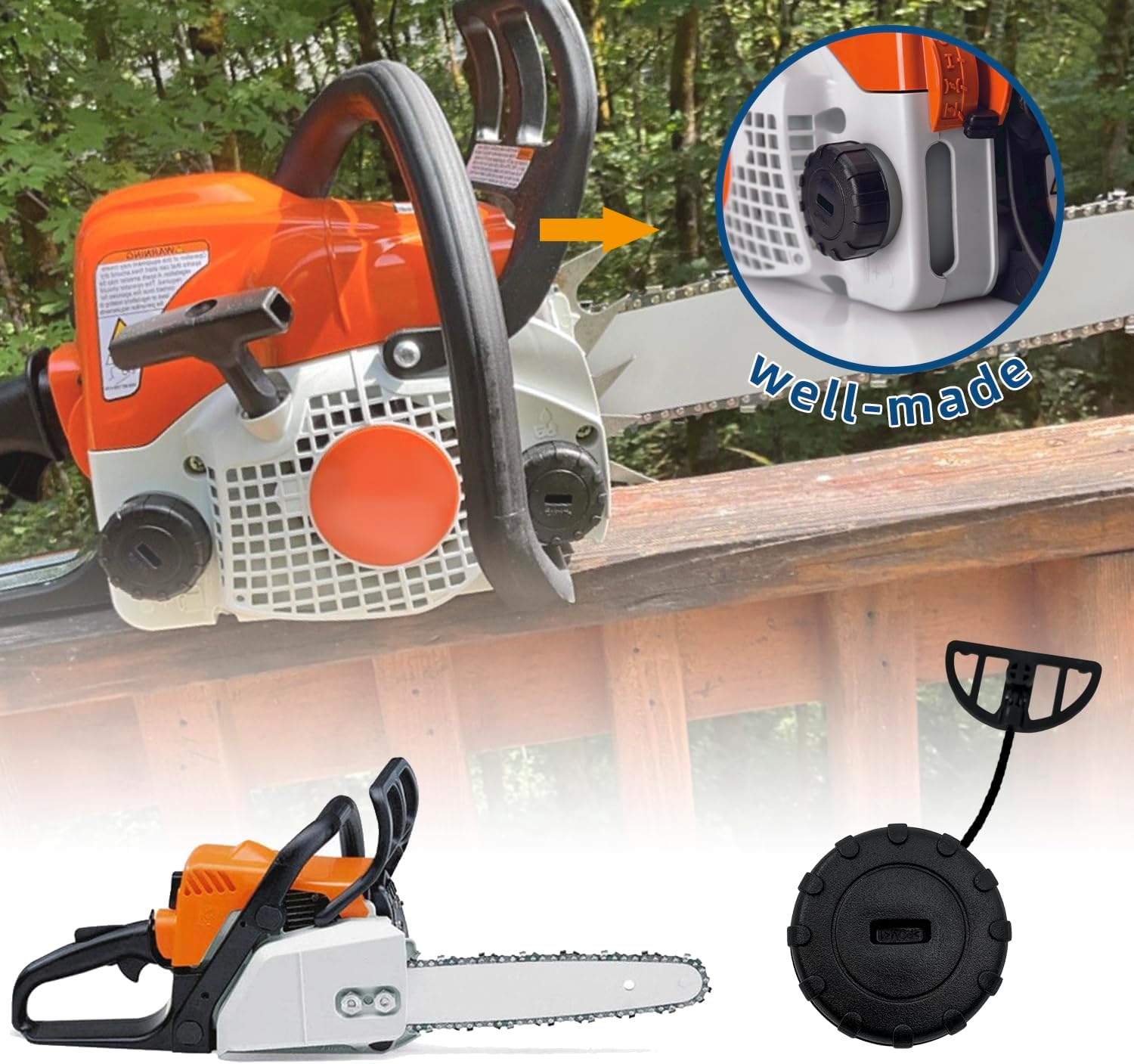 2 Pack Gas Fuel Cap Compatible Stihl Chainsaw Ms170 Ms180c