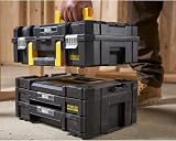 STANLEY FMST1-71981 Kit 2 Mallettes Modulable Tstak/Pro-Stack Gamme FATMAX - 21.5L - Corps en Polypropylène - Larges Attaches Métalliques Anti-Corrosion - Cadenassable - 7