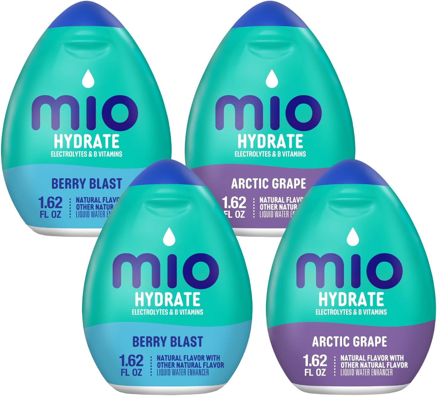 Mio Fit Liquid Water Enhancer Variety Pack, 2 Berry Blast, 2 Arctic Grape, 4 CT (Variety Pack)