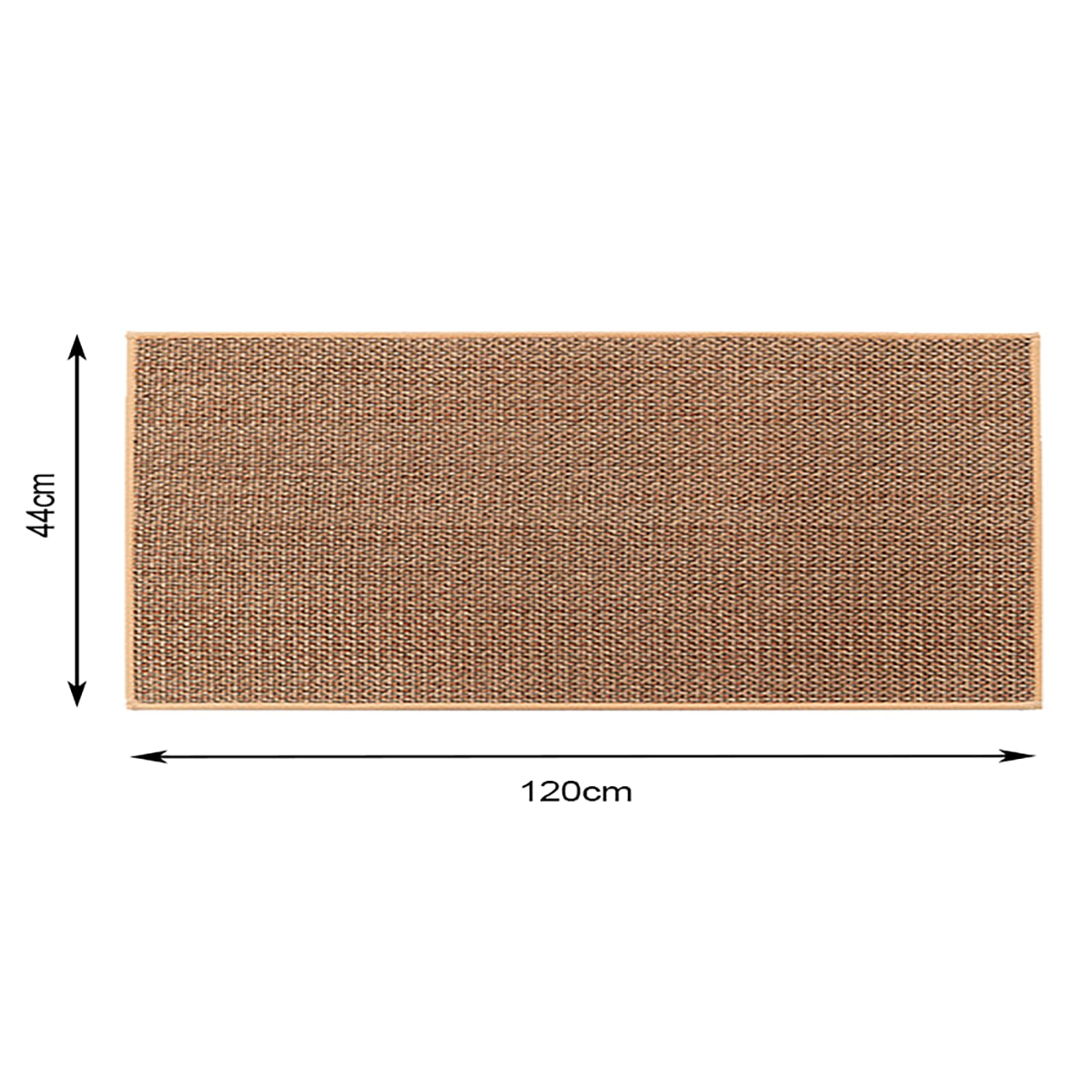 Urukundo Alfombra de Cocina Frente al Fregadero - Alfombra de Lino Lavable y Antideslizante de Goma, Yute para Cocina - Marrón - 44 x 120cm