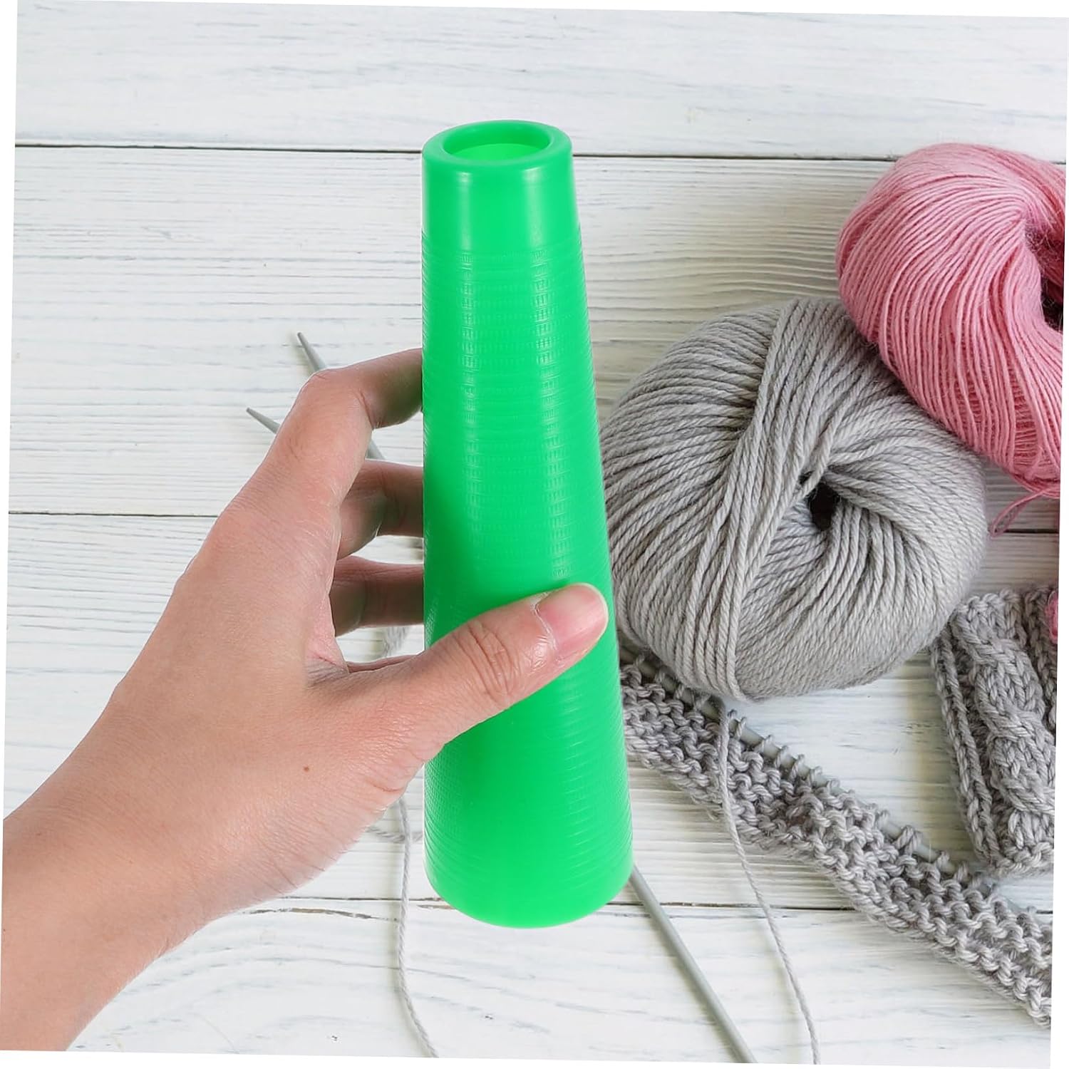 VILLCASE 10pcs Wool Winding Tubes: Yarn Ball Winding Tube Plastic Wool Winder Yarn Ball Supplies DIY Knitting Winder Weave Tube Green